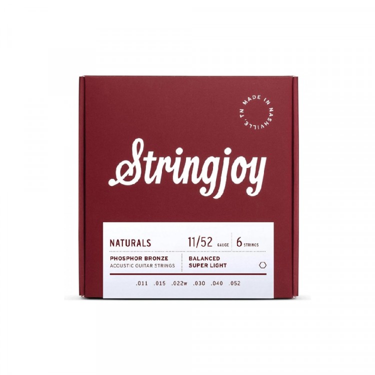 Stringjoy NATURALS Phosphor Bronze 12-52 磷青銅 6弦木吉他套弦 STRSJ-NB1152